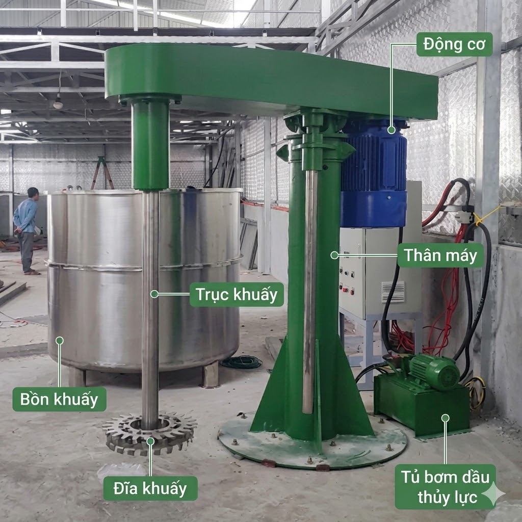 Máy khuấy sơn 1500 lít 30kW