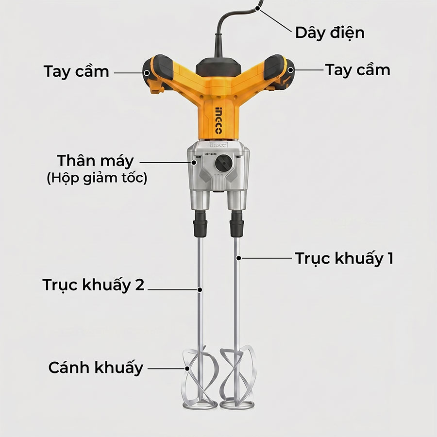Máy khuấy cầm tay Ingco MX214008 1400W