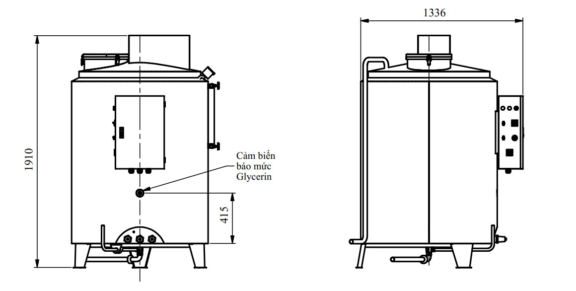 Máy Khuấy Gia Nhiệt 1000 Lít