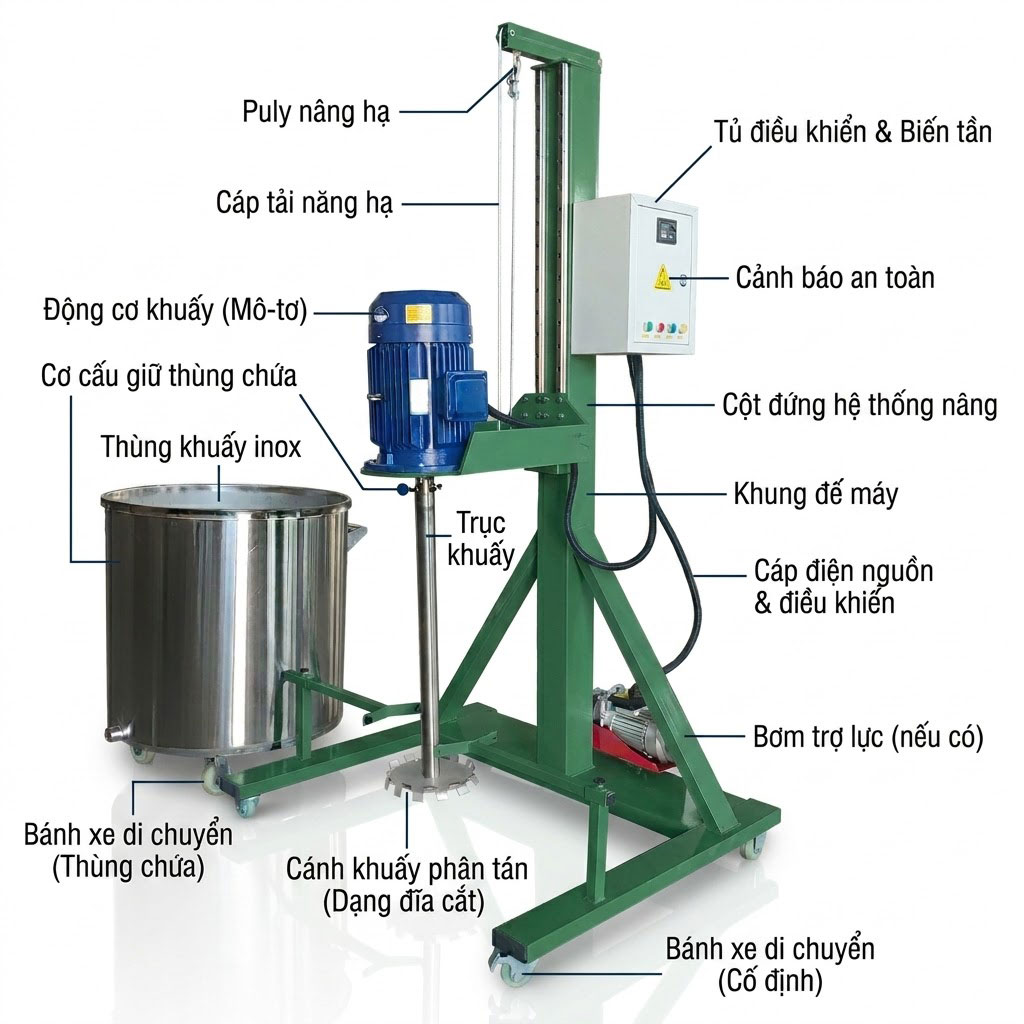 Máy khuấy hóa chất tự động 10 50 lít