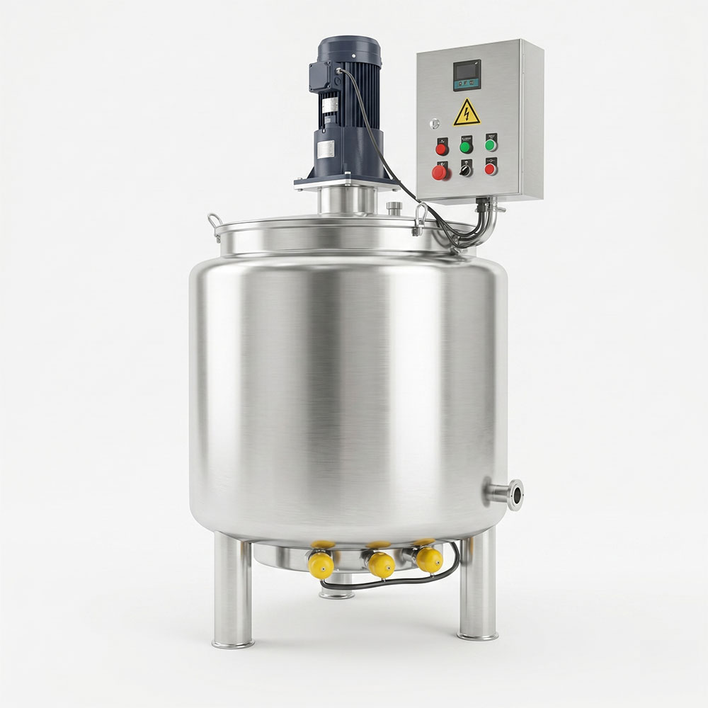 Máy khuấy gia nhiệt 1500 lít cho xưởng nhỏ muốn nâng quy mô ổn định