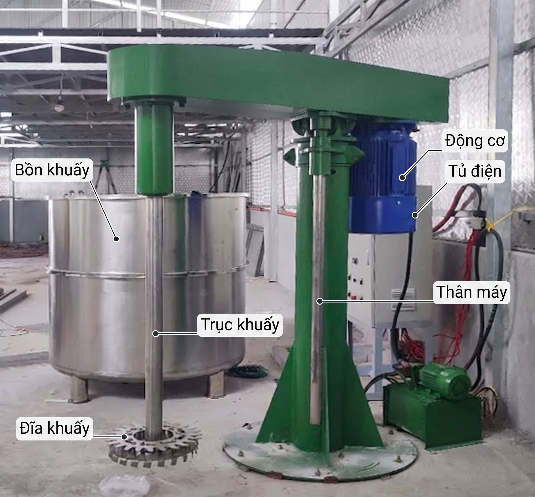 Máy khuấy sơn 1500 lít 30kW
