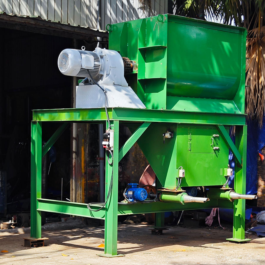 máy trộn vữa khô 1000 kg 2 tầng