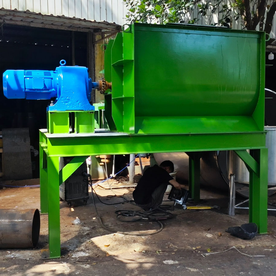 máy trộn vữa khô 1000kg tại xưởng
